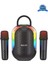 Bluetooth Çift Mikrofonlu Kablosuz Karaoke Rgb Işıklı Yüksek Sesli Müzik 4 Ses Degıstırme 1