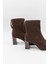 Kristebell Ithal Süet Deri Topuklu Arkadan Fermuarlı Kadın Bot 2506 - Kahve - 36 3