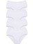 4 Adet Tutku Kadın Yüksek Bel Bato Kalın Lastik Külot Beyaz 1