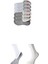 Gri ve Beyaz Kadın Babet Çorap 6 Çift 1