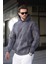Füme Desenli Kapüşonlu Erkek Sweatshirt E7167 1