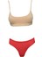 Pedli Ip Askılı Yarım Atlet Büstiyer Külot Takım Ten Kırmızı 1