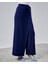 Kadın Lastikli Yüksek Belden Bağlamalı Geniş Paça Pantolon 5