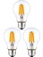 Rustik 4W A60 LED Filament Ampul E27 Sarı Işık Dekoratif Aydınlatma (3, Şeffaf Cam) 3