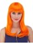 Turuncu Renk Uzun Düz Parti Peruğu 1