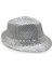 Disko Star Gümüş Payetli Fötr Şapka Yetişkin Boy 1