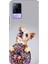 Vivo V21 Kılıf Desenli Baskılı Tpu Rubber Kapak Donut-Dog 1