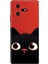 Casper Via A40 Kılıf Desenli Baskılı Tpu Rubber Kapak Cat Red 1