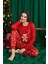 1190-29 Bayan Kırmızı Luxry Thermal Pijama Takımı--Kırmızı-- 1