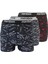 3 Adet Likralı Erkek Boxer Karışık Desenli Pamuklu 1