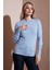 Regular Fit Bisiklet Yaka Düğme Detaylı Kazak Bayan Kazak 25K0023K1 4