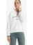 Relax Fit Polo Yaka Baskılı Kalın Sweatshirt Kumaşı SWEATSHIRT G7048AX25WN 3