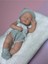Peluş Battaniyeli Kıyafetli %100 Silikon Gerçek Yüzlü 30 cm Bebek Peluş Kıyafetli Gerçek Bebek 2