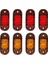Amber Kırmızı 2 5 Inç Oval LED Römork Kamyonu Boşluk Işığı Yan Işaretleyici Işık 8 Adet Su Geçirmez Marker Göstergeleri Işık (Yurt Dışından) 1