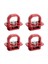 Kırmızı Kamyon Yatak Yan Duvar Ankrajları 4pcs Set Tie Downs Ankraj Chevy Silverdo Pikap Çapa Kamyon Yatağı (Yurt Dışından) 1