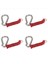 4x Römork Yay Halat Güvenlik Tokası Zip 4 Ayak Ayrılık Kablosu 80-01-2140 (Kırmızı) (Yurt Dışından) 2