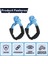 2pcs Mavi 1/2inch x 22 Inç Yumuşak Kanca ve Döngü Ip Sentetik Çekiş Kurtarma Kayışı 43000LBS Kırılma Gücü (Yurt Dışından) 2