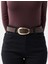 Acı Kahve Büyük Metal Tokalı Deri Görünümlü Kemer 3