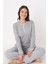Gri Patlı Pijama Takımı 1