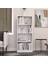Modern Çok Renkli Kitaplık – Minimalist 4 Raflı Depolama Ünitesi (Beyaz / Sonomo / Atlantik Çam) 1