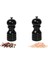 Siyah Ahşap Tuz ve Karabiber El Değirmeni Öğütücü Grinder 2 Adet 12 cm 1