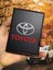 Toyota Desenli Ruhsat Kabı Logolu Oto Ruhsat Kılıfı Vinleks Deri Dikişli Araç Ruhsat Koruyucu 1