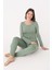 Yeşil Patlı Pijama Takımı 1