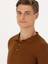 Erkek Kahverengi Slim Fit Polo Yaka Basic Triko Kazak 50270169-VR029 2