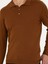 Erkek Kahverengi Slim Fit Polo Yaka Basic Triko Kazak 50270169-VR029 6