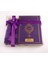 Şal + Seccade + Tesbih + Kuran Hediye Seti (Hafız Boy, Termo Deri, Mor) 2