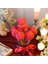 Dekoratif Saksıda %100 Doğal Soya Wax Ayıcıklı Romantik Mum Gül Buketi 3