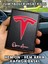 Tesla Ön Arka Baskılı Oto Araç Ruhsat Kabı Kartlık Deri Isim Yazılı Kişiye Özel Cüzdan 1