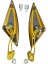 Cihadmotor Yarasa Üçgen Ayna Motosiklet Aynası Gold (Tüm Motorlara Uyumlu Universal) (8mm ve 10MM) 3