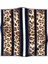 %100 Twill Ipek Leopar Desenli Lacivert - Krem Renkli 90X90 Eşarp Dikim Şekli : El Dikişi 2