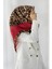 %100 Twill Ipek Leopar Desenli Kırmızı Renkli 90X90 Eşarp Dikim Şekli : El Dikişi 1