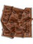 Twill Soyut Çizgi Desenli Taba Renkli 90X90 Eşarp (Ipek Içermez) Kenar Dikiş Şekli El Dikişli 1