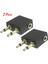 2 Adet Kaplama 3 5mm Dişi Ila Çift Erkek F/m Uçak Soket Adaptörü (Yurt Dışından) 1