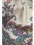 %100 Ipek Etnik Desenli Krem - Mint Yeşili Renkli 92X210 Şal 3