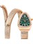 D1147.470 Kadın Kol Saati | 32 mm Rose Gold Kasa, Yeşil Sedef Kadran, Spiral Yılan Formlu Kordon 1