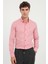 Kırmızı Erkek Slim Fit Desenli Brent Yaka Uzun Kol Gömlek 1