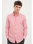 Kırmızı Erkek Slim Fit Desenli Brent Yaka Uzun Kol Gömlek 2