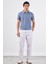 Lacivert Erkek Ekstra Slim Fit Desenli Casual Polo Yaka T-shirt - 94382 7