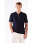 Lacivert Fermuarlı Polo Yaka Kısa Kollu Örgü Slim Fit Erkek Triko 4
