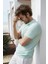 Su Yeşili Erkek Slim Fit Balıksırtı Desenli Polo Yaka Triko 6