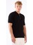 Siyah Fermuarlı Polo Yaka Kısa Kollu Örgü Slim Fit Erkek Triko 8
