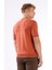 Kiremit Fermuarlı Polo Yaka Kısa Kollu Örgü Slim Fit Erkek Triko 6