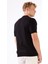 Siyah Polo Düğmeli Kısa Kollu Düz Renk Fitilli Slim Fit Erkek Triko 6