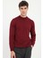 Bordo Yarım Balıkçı Düz Regular Fit Erkek Triko 3