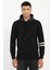 Siyah Uzun Kollu Kapüşonlu Slim Fit Erkek Triko 1