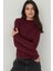 Kadın Büzgü Detaylı Kayık Yaka Bluz Bordo Kırmızı 1